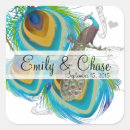 Search for peacock feather wedding stickers Peacocks