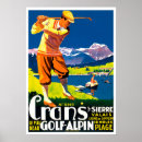 Search for vintage golf posters Switzerland