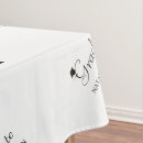 Search for black and white tablecloths Typography