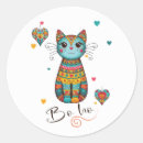 Recherche de chats colorés autocollants Toute personne