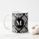 Search for monogram damask mugs Modern