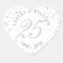 Search for 25th silver anniversary wedding stickers Stylish