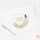 Recherche de communion fille autocollants Croix dorée