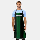 Search for green black stripe aprons Striped