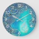 Recherche de art abstrait horloges Turquoise