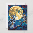 Search for wolf vertical postcards Full moon