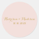 Search for pink gold wedding stickers Blush