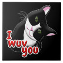 Recherche de chat noir et blanc carreaux Félin