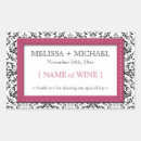 Search for damask rectangle wedding stickers Black