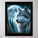 Recherche de loup et lac posters Extérieur