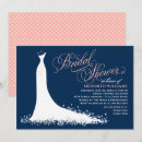 Search for navy and blush bridal shower invitations For her