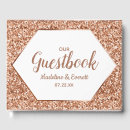 Search for gold wedding guest books Rose gold foil