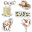 Search for cowboy birthday party stickers Western