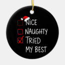 Search for santa naughty list ornaments Matching