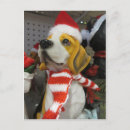 Recherche de noël de beagle cartes postales Hacher