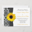 Recherche de jaune noir mariage invitations Fleur