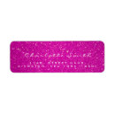 Search for hot pink glitter return address labels Sparkly
