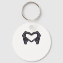 Search for form round keychains Skeleton hands