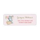 Search for elephant baby shower return address labels Boho