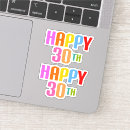 Search for 30th thirty 30 years old stickers Anniversary
