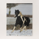 Recherche de poney blanc puzzles Noir et blanc
