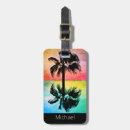 Search for palm tree luggage tags Silhouettes