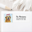 Search for dog owner return address labels Golden retriever