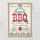 Search for 70th bbq birthday invitations Vintage
