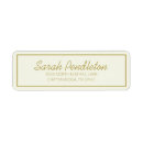 Search for cream return address labels Gold