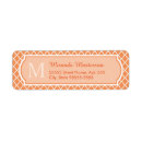 Search for monogram quatrefoil return address labels For her
