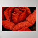 Recherche de rose rouge posters Aquarelle