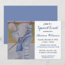 Search for hockey player invitations Blue and white