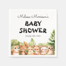 Recherche de baby boy shower serviettes Animaux forestiers