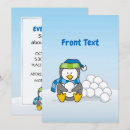 Search for cartoon penguin invitations Winter