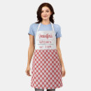 Search for red and white gingham aprons Modern
