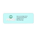 Search for peaceful return address labels Green