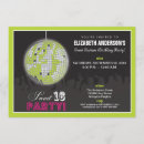 Search for disco sweet 16 invitations Retro
