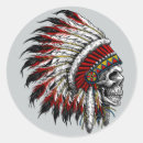 Search for native americans stickers Skull