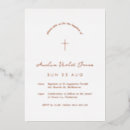 Search for foil christening invitations Minimal