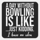 Search for funny sports stickers Bowling