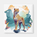 Search for cheetah cat magnets Watercolor