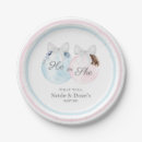 Search for gender reveal plates Blue or pink