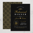 Search for elegant rehearsal dinner invitations Gold