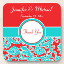 Search for damask wedding coasters Red