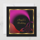 Search for red gold 75th birthday invitations Black