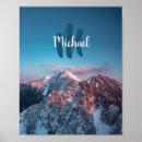Search for magical mountains posters Sunset