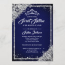 Search for navy blue sweet 16 invitations Tiara