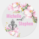 Search for fleur de lis wedding stickers Pink