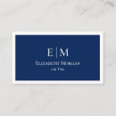 Recherche de bleu marine et blanc cartes visite Luxe