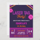 Search for girls laser tag invitations Neon